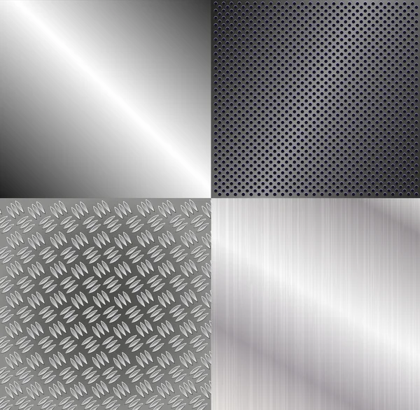 Set of metallic backgrounds — Stock Vector