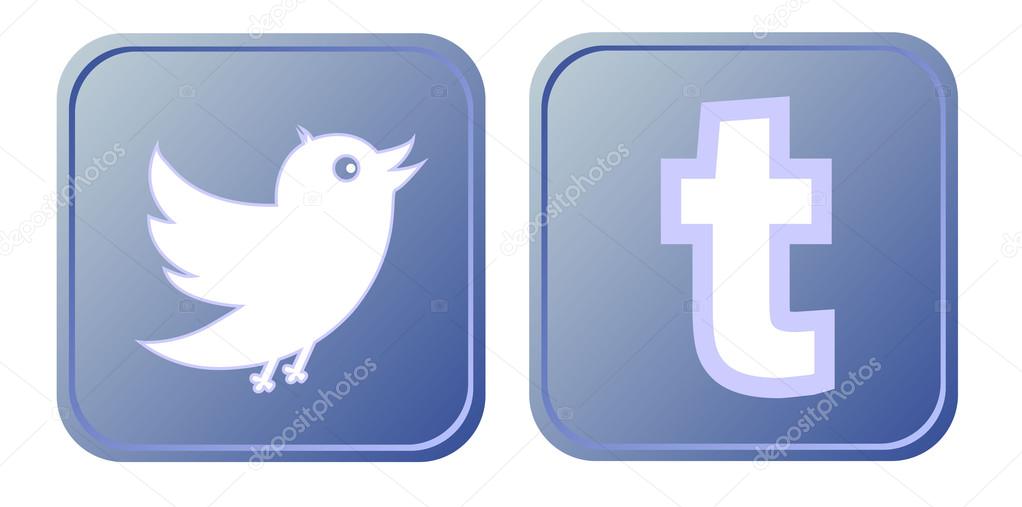 Bird button and symbol icon button