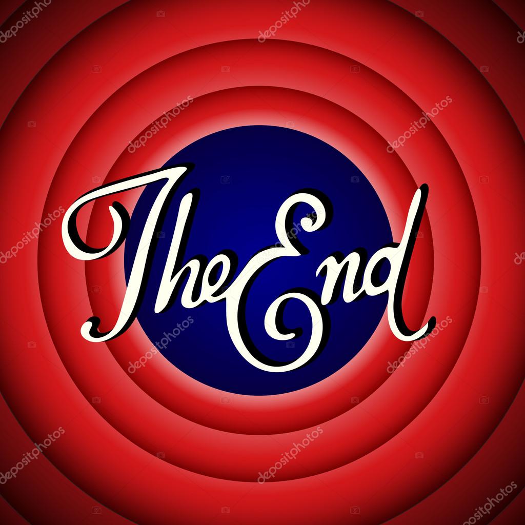Vintage movie ending screen Stock Vector by ©PiXXart 13850184