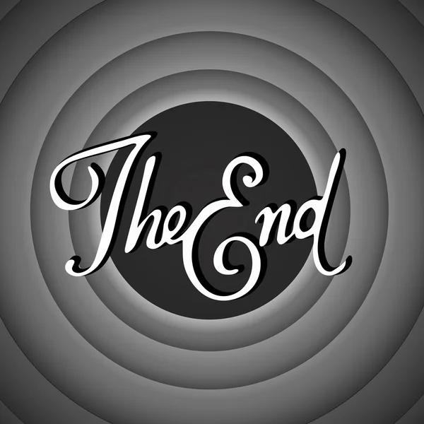 Vintage Film Ending Screen — Stockvektor