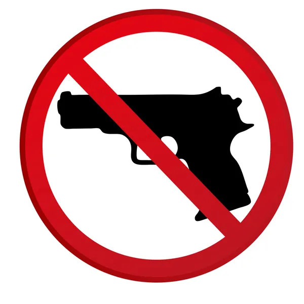 No guns allowed sign — Stock Vector