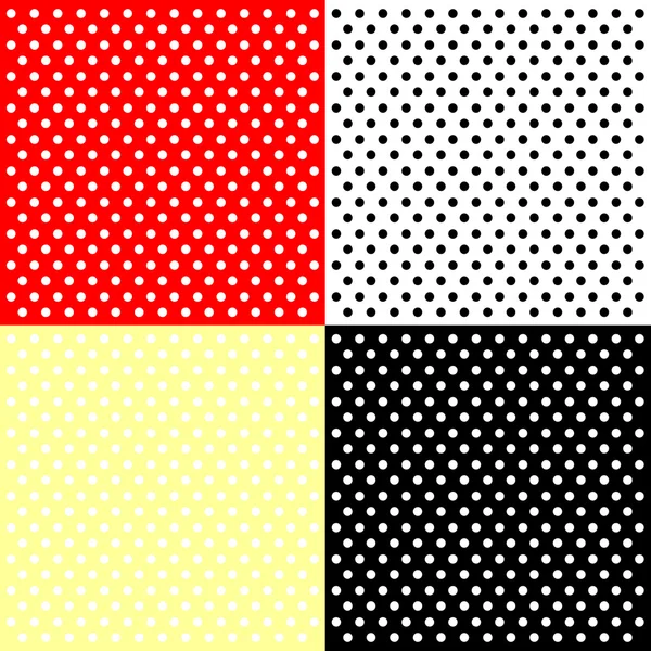 Four polka dots backgrounds — Stock Vector