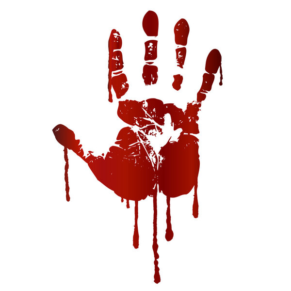 Bloody hand print