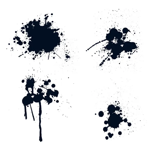 Ink splatters — Stock Vector