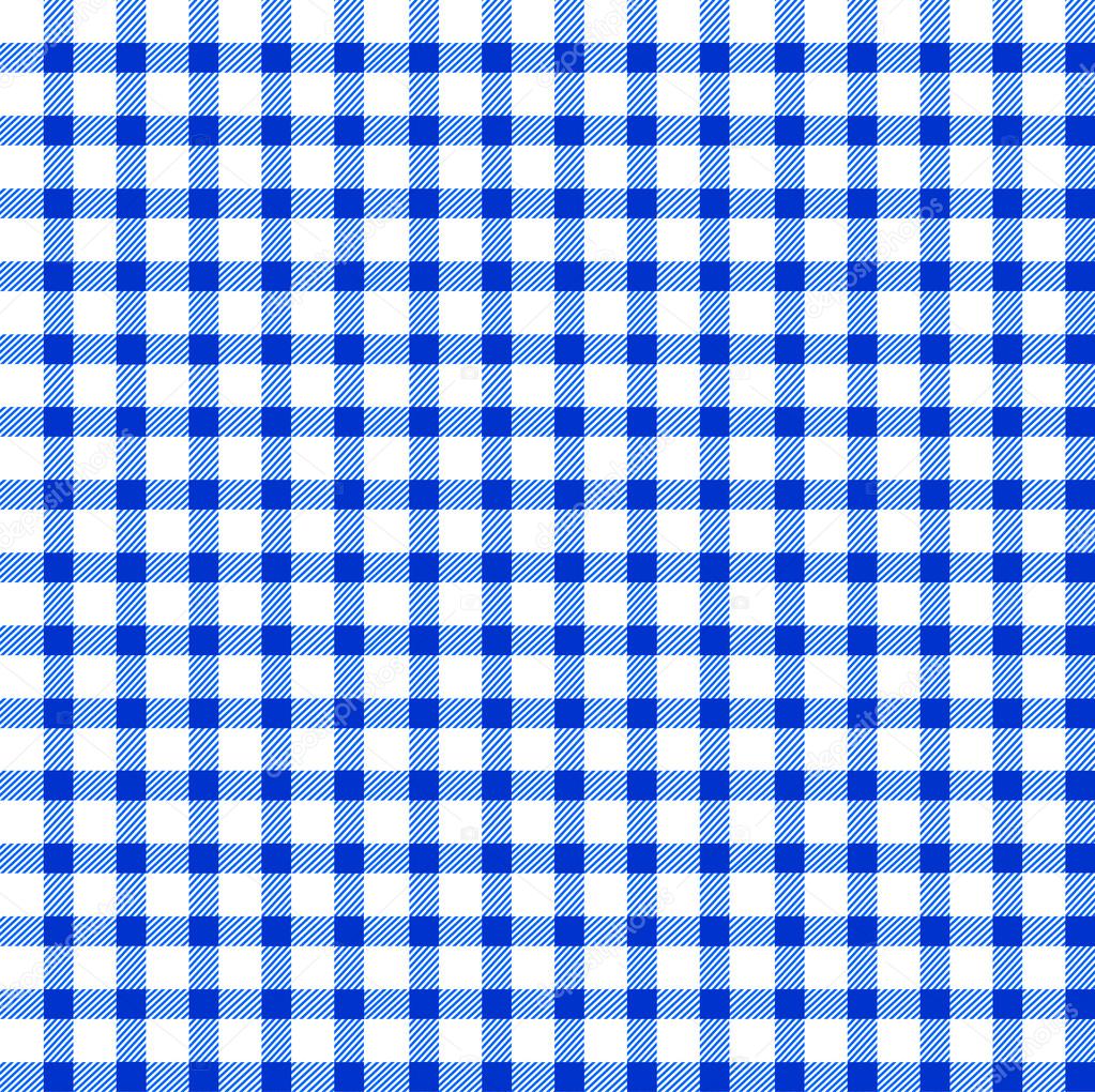 Seamless retro white-blue square tablecloth