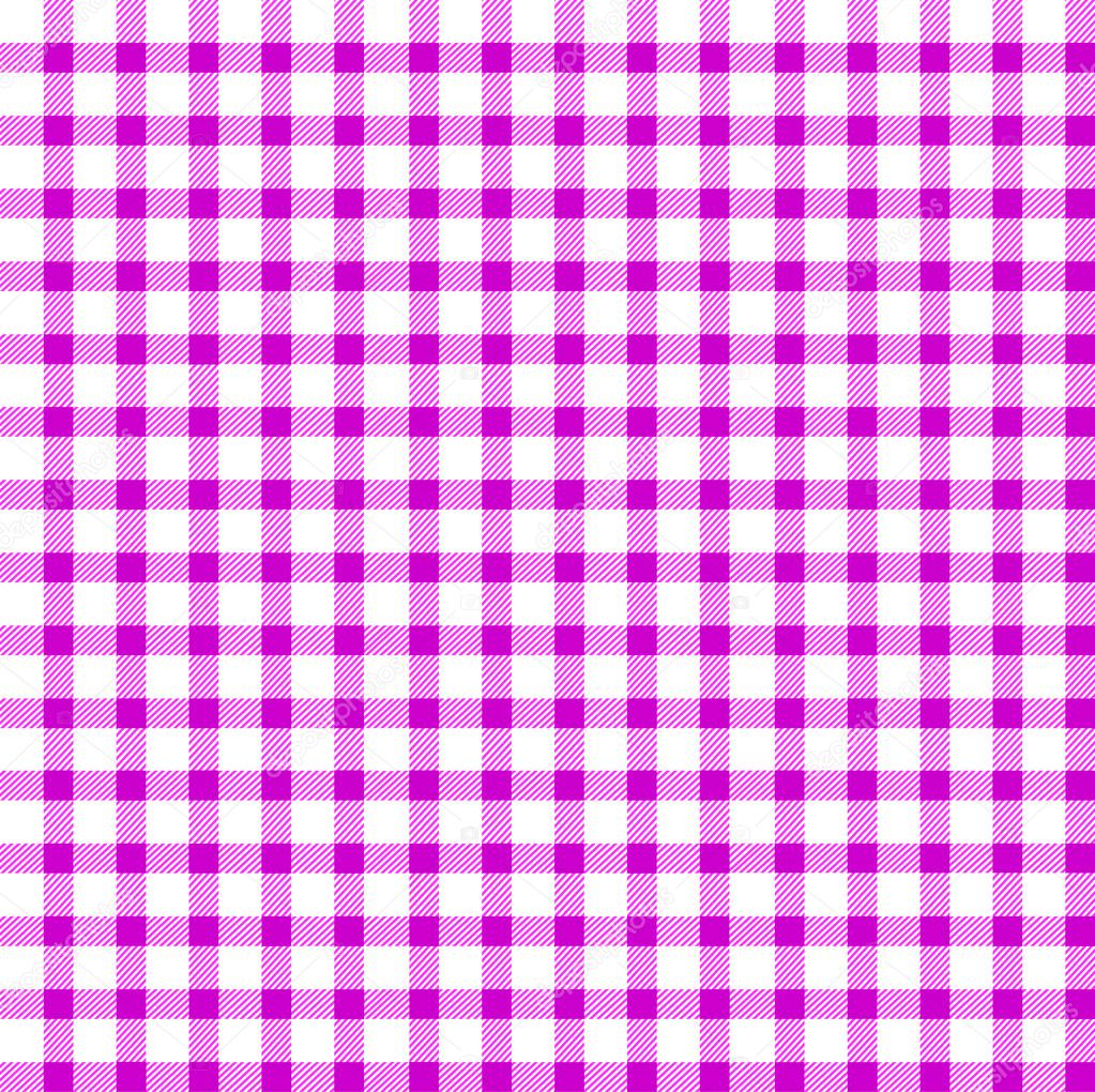Seamless retro white-pink square tablecloth