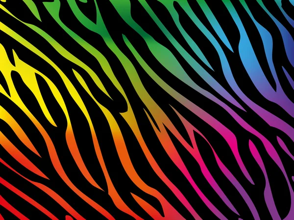 Rainbow zebra background — Stock Vector