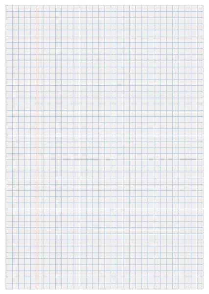 Notebook paper with squares — Stock Vector