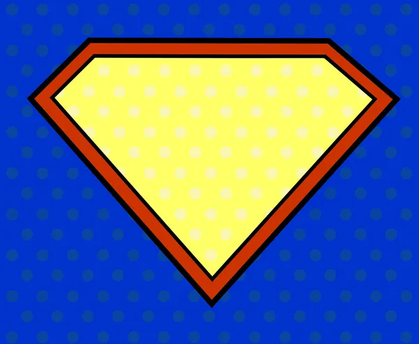 Super hero shield in pop art style — Stock Vector