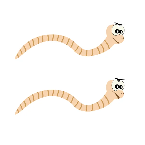 Gelukkig en droevig worm — Stockvector