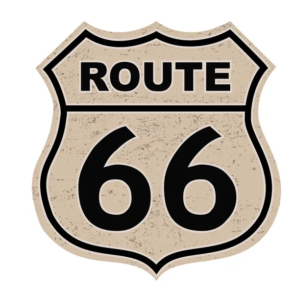 Wegweiser Route 66 — Stockvektor