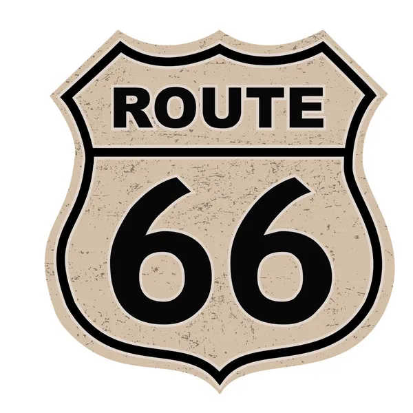 Segnale Route 66 — Vettoriale Stock