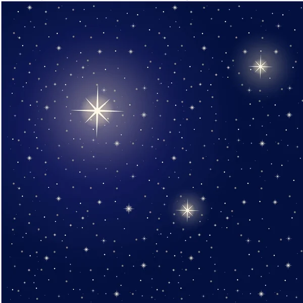 Fényes csillag éjszaka — Stock Vector