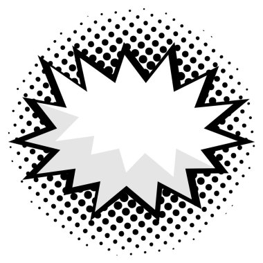 Pop art comic konuşma balonu