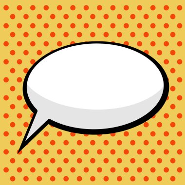 Pop art comic konuşma balonu