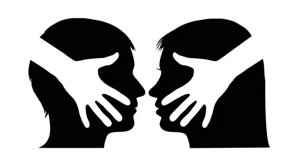 Hand shake between man and woman — Stock Vector