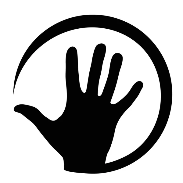 Apenstaartje met hand — Stockvector