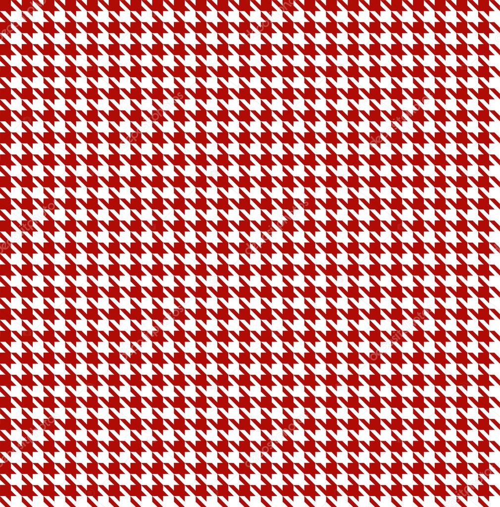 Red White Houndstooth Background Seamless Vector Image By C Pixxart Vector Stock