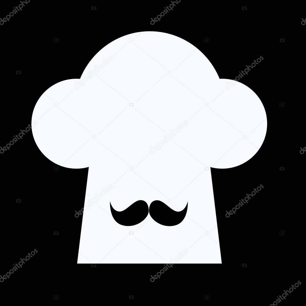 Chef hat with moustache
