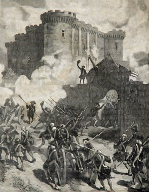 Bastil'e hücum eden paris 1789
