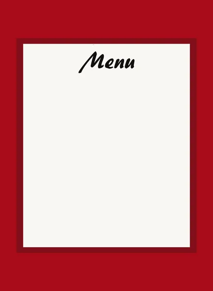 Speisekarte für Restaurant oder Snack-Bar, Farbe bordeaux — Stockfoto