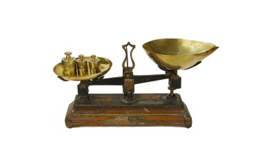 eski denge, ölçek ve ağırlıkları gram ve kilo Fransızca