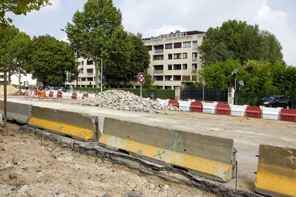 Repair completes of a main road, suburb of Paris (France) — Stock Photo, Image