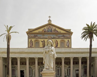 saint paul Bazilikası duvarlar, cephe, Roma İtalya dışında