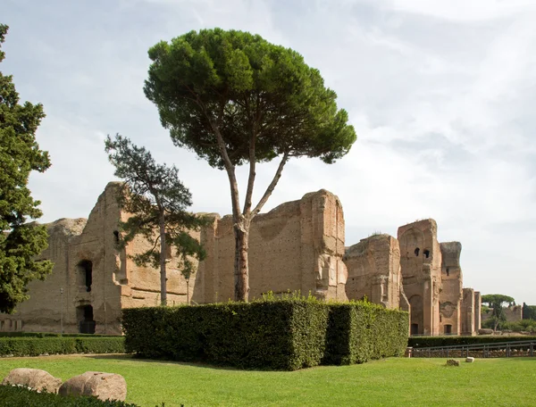 Termální lázně caracalla, antické ruiny, Řím Itálie — Stock fotografie