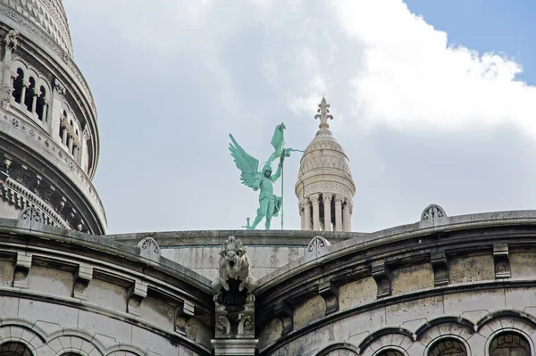 Angelo alato, Sacre Coeur, veduta del sacro cuore (Parigi Francia ) — Foto Stock