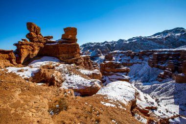 Charyn Kanyonu, Kazakistan 'ın Sharyn Nehri üzerinde bulunan bir kanyondur. Kanyon yaklaşık 154 kilometre uzunluğundadır..