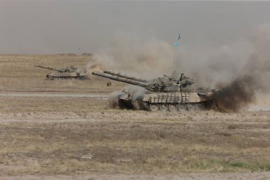 CSTO, Kazakistan 'daki Matybulak eğitim sahasında Zhambyl bölgesinde tatbikat yapıyor.