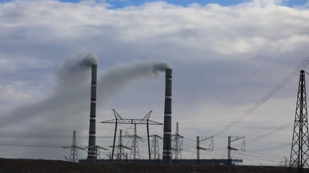 Ekibastuz Gres Una Central Térmica Carbón 000 Ekibastuz Kazajstán Junio — Vídeos de Stock