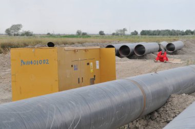 Almaty bölgesinde Kazakistan-Çin doğal gaz boru hattının açılışı. 07.10.2007