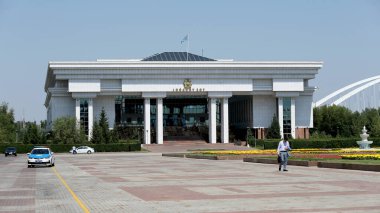 Aslen Akmolinsk, Tselinograd ve son olarak Astana olarak bilinen Nur-Sultan, Kazakistan 'ın başkentidir. 02.07.2021.