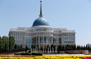 Aslen Akmolinsk, Tselinograd ve son olarak Astana olarak bilinen Nur-Sultan, Kazakistan 'ın başkentidir. 02.07.2021.