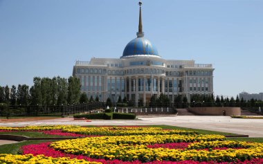 Aslen Akmolinsk, Tselinograd ve son olarak Astana olarak bilinen Nur-Sultan, Kazakistan 'ın başkentidir. 02.07.2021.