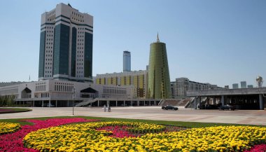 Aslen Akmolinsk, Tselinograd ve son olarak Astana olarak bilinen Nur-Sultan, Kazakistan 'ın başkentidir. 02.07.2021.