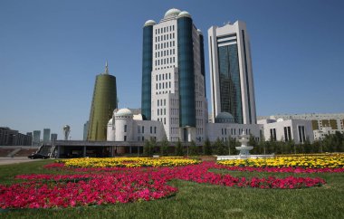 Aslen Akmolinsk, Tselinograd ve son olarak Astana olarak bilinen Nur-Sultan, Kazakistan 'ın başkentidir. 02.07.2021.