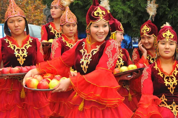 Dia Cidade Almaty Tornou Feriado Tradicional Para Moradores Almaty Parte — Fotografia de Stock