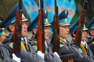 Almaty 'de Kazakistan Cumhuriyeti Günü. 25 Ekim 2008.