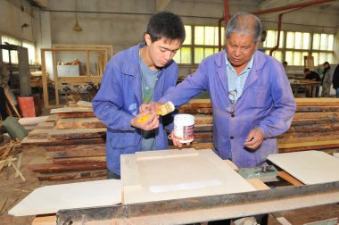 Almaty 'deki profesyonel teknik okul. 2.10.2008.