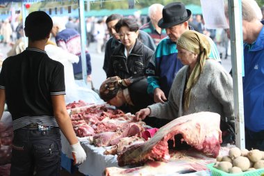 Kazakistan 'ın Almaty şehrinde gıda fuarı .25.09.2010.