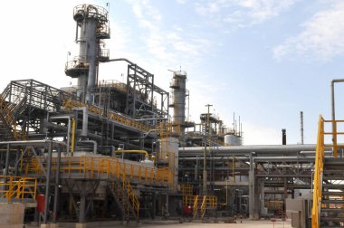 Atyrau Petrol Rafinerisi, Kazakistan 'ın önde gelen üç petrol rafinerisinden biri... 15.09.2007.