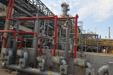 Atyrau Petrol Rafinerisi, Kazakistan 'ın önde gelen üç petrol rafinerisinden biri... 15.09.2007.