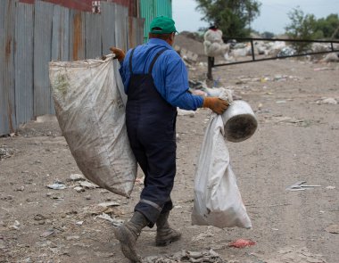 Landfill for solid domestic waste in the Almaty region in Kazakhstan.22.06.2021