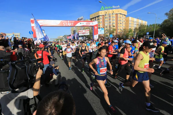 Marathon Long Distance Walking Race Distance 195 Marathon Center Almaty — Fotografia de Stock