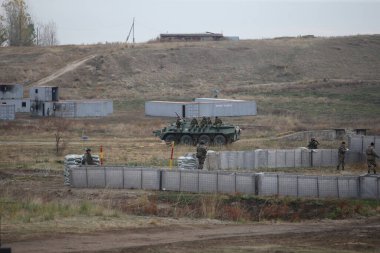Military exercises of the CSTO in the Almaty region of Kazakhstan. The CSTO consists of selected post-Soviet states. 10.20.2017.