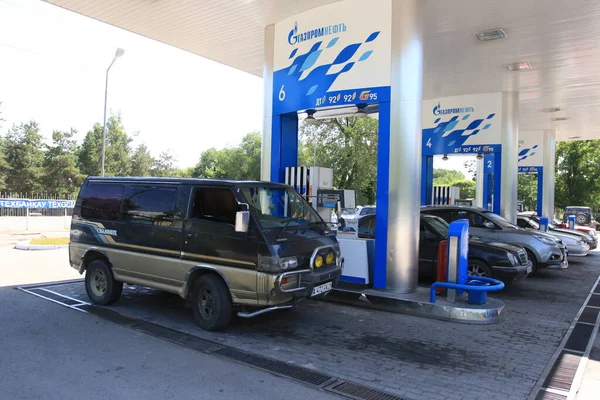 Gas Station Gazprom Center Almaty 2015 — стокове фото