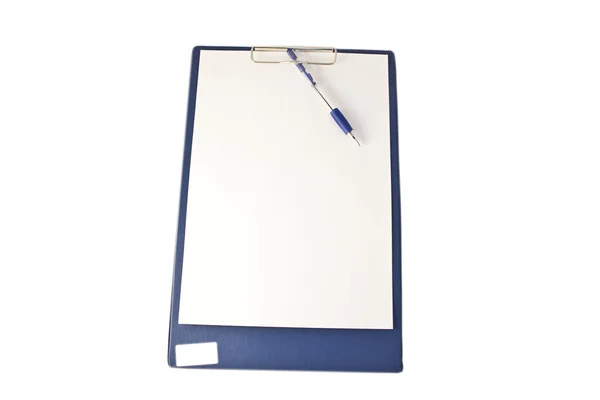 Tablet mit Stift und Papier — Stockfoto